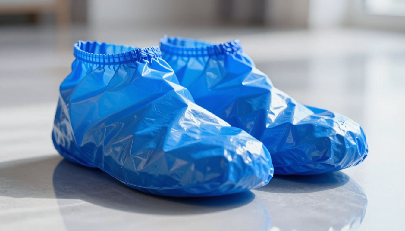 Ламинированные бахилы для стоматологии: прочность 85 мкм и двойная резинка